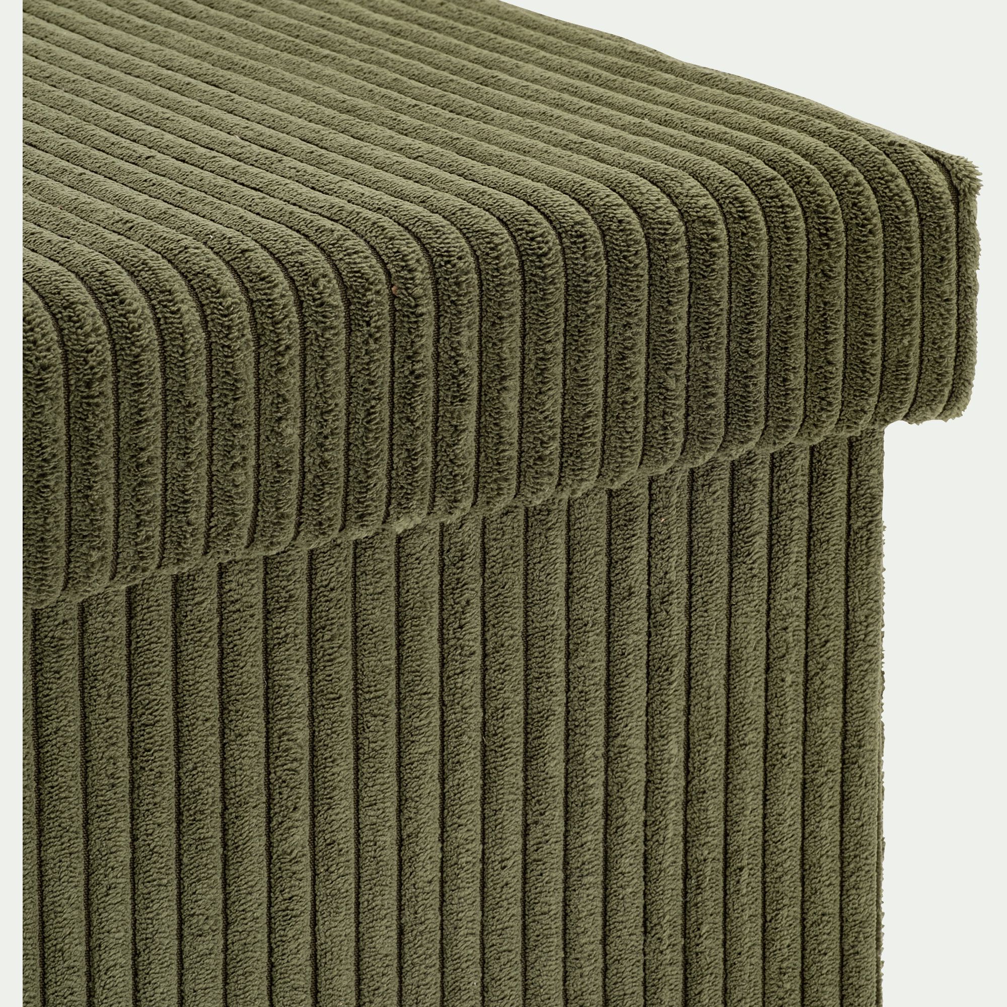 BAO - Pouf en tissu avec coffre de rangement H38 - vert