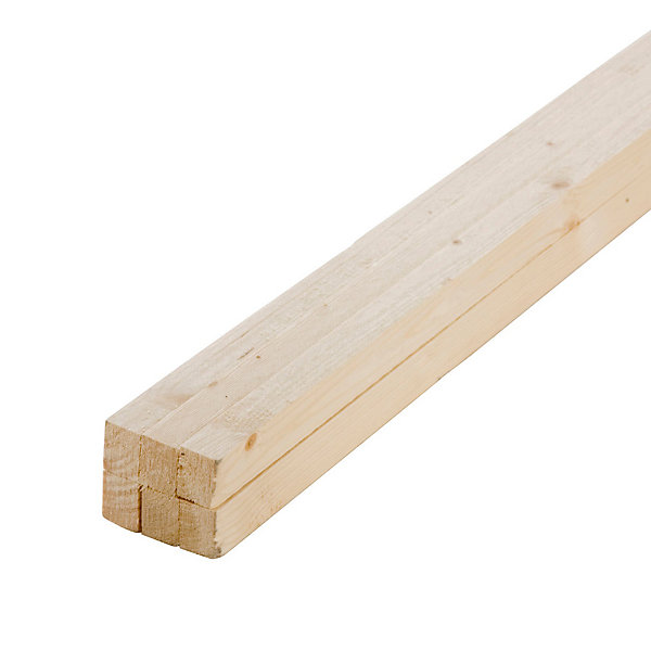 Lot de 6 tasseaux sapin raboté 2400 x 27 x 27 mm