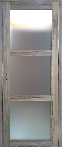 Bloc Porte Bois Frake Vitrée H204 X L83 Cm Côte Tableau P.droit Gd Menuiseries
