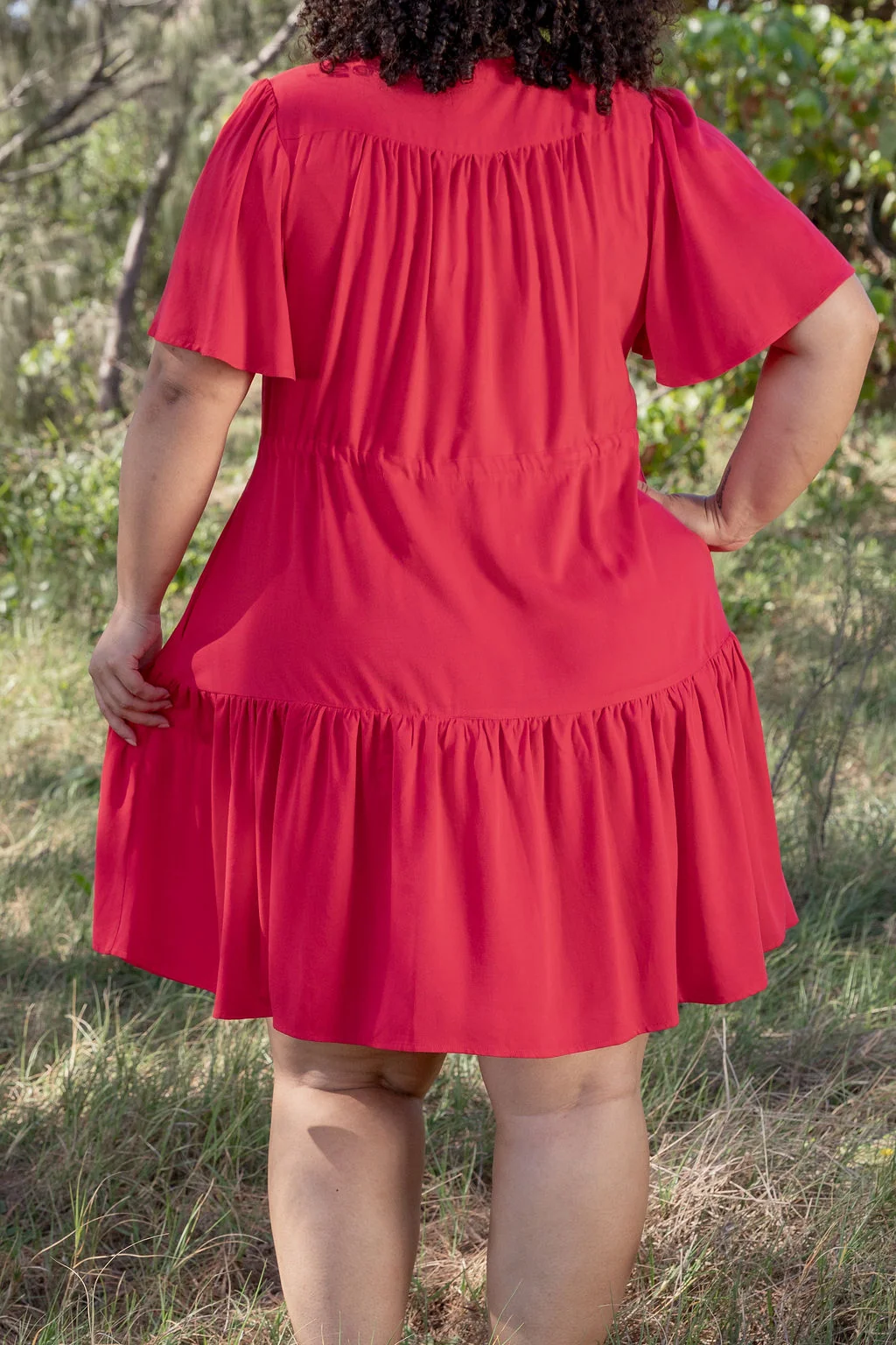 Esmae Dress in Cherry