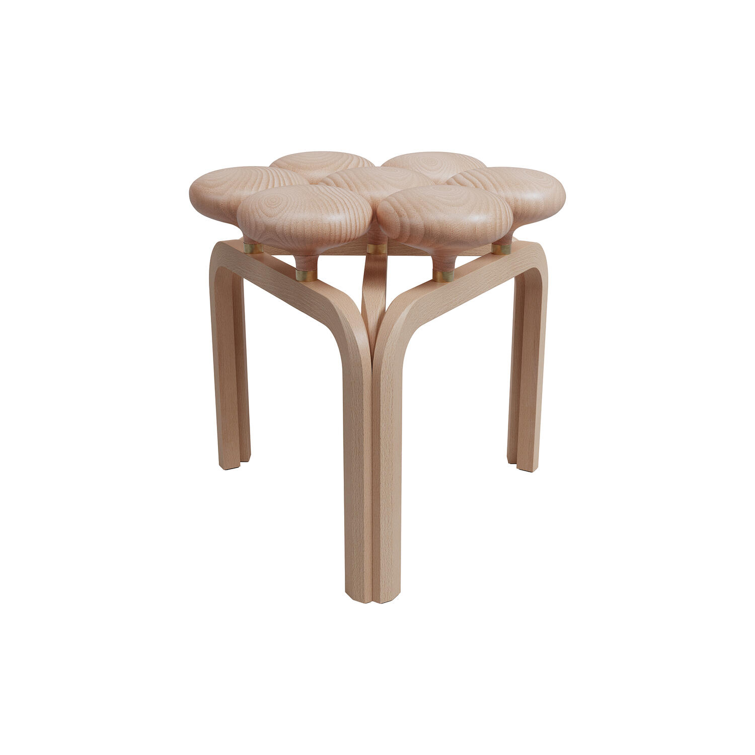 JU01 Utzon skammel, white oiled beech