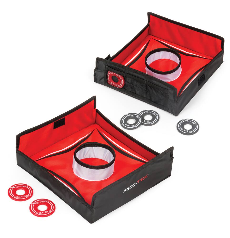Rec-Tek Outdoor Portable All Weather 2 Team Washer Toss Game, 8-pc, All Ages
