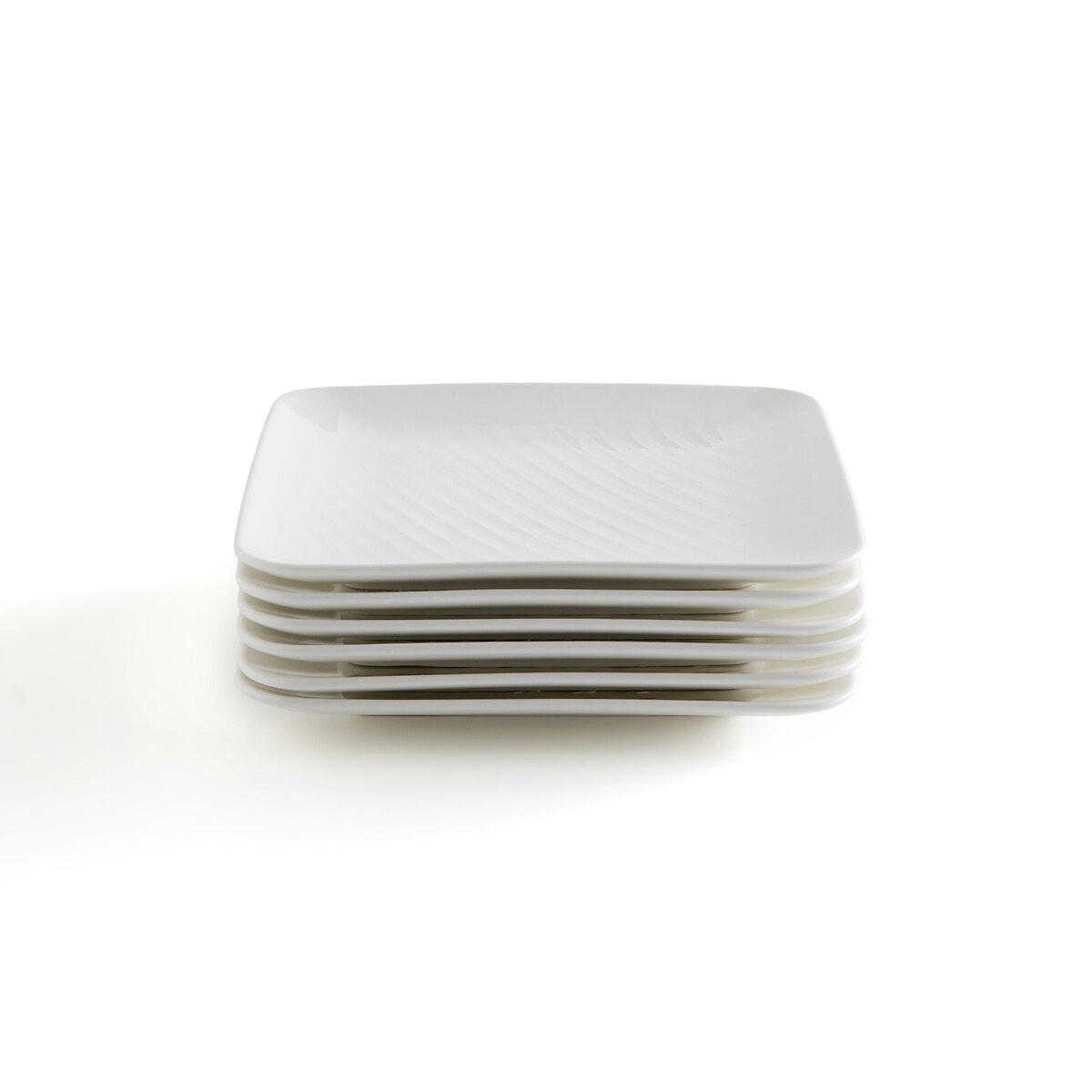 Lot de 6 assiettes à dessert en porcelaine, Veldi
