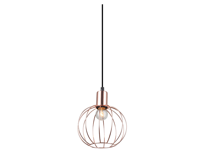 Lampa wisząca Gervais stalowa miedziano-czarna