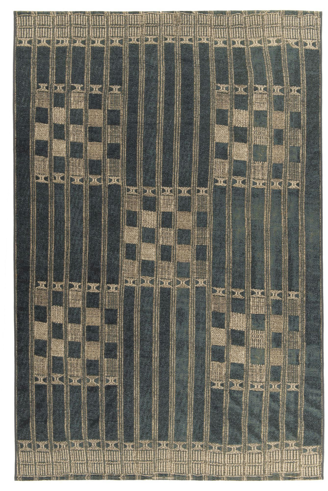 AURORA - Tapis d'extérieur tissé plat - Bleu 120x180 cm