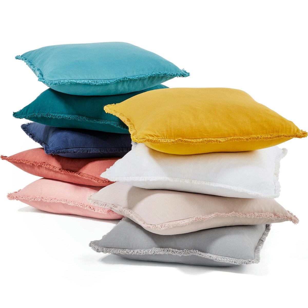 Housse de coussin lin/viscose ODORIE