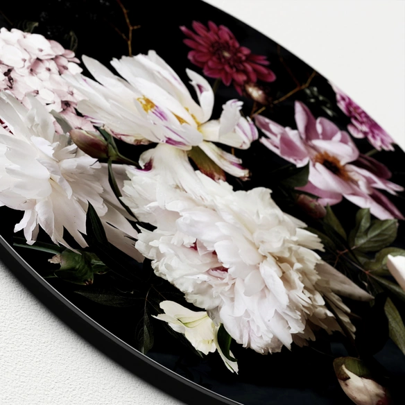 Glasbild »Baroque Flowers V«, mehrfarbig, Digitaldruck
