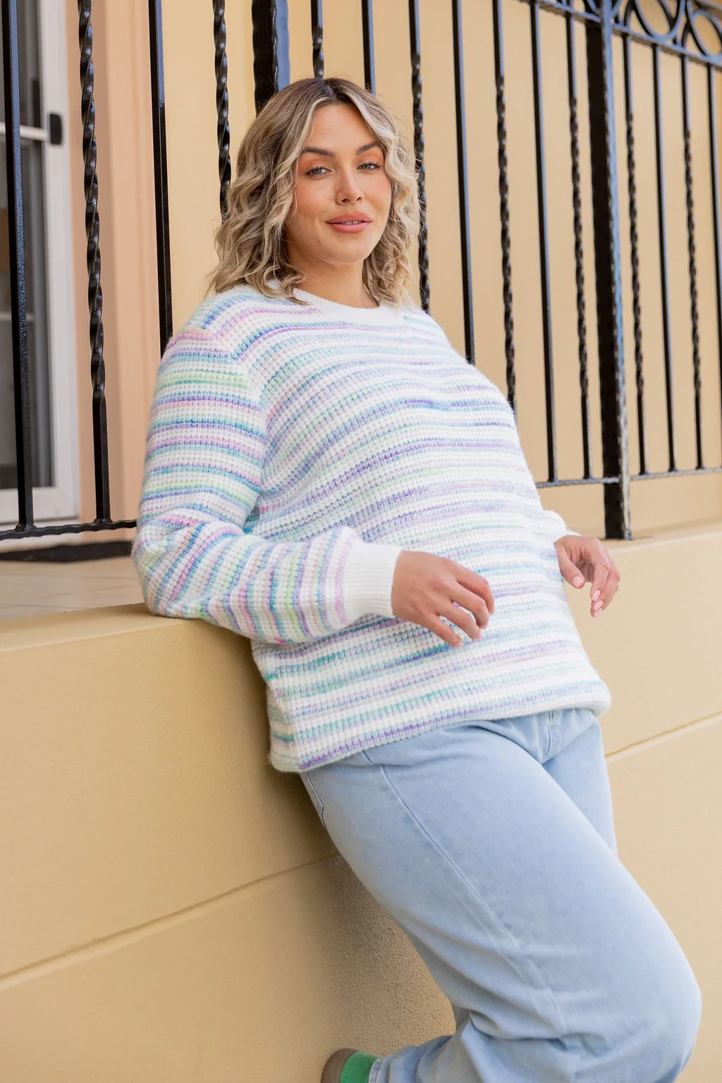 Madrid Knit in Pastel Stripes Mix