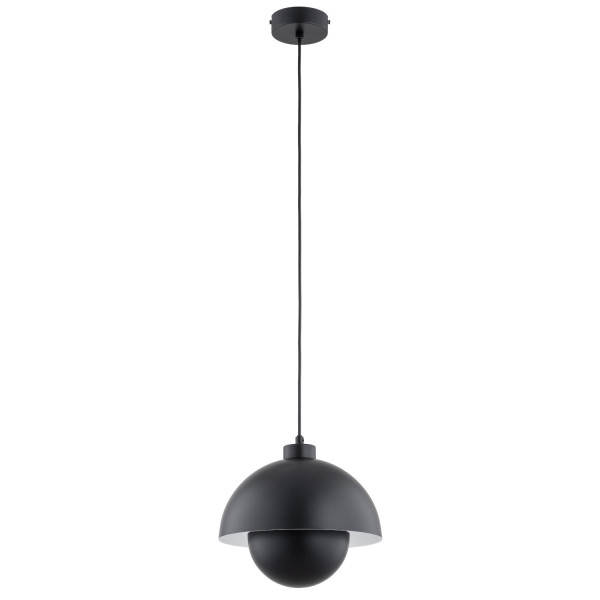 Lampa wisząca czarno-biała KUGER 1xE27x15W wym: 85x27x27 cm Alfa