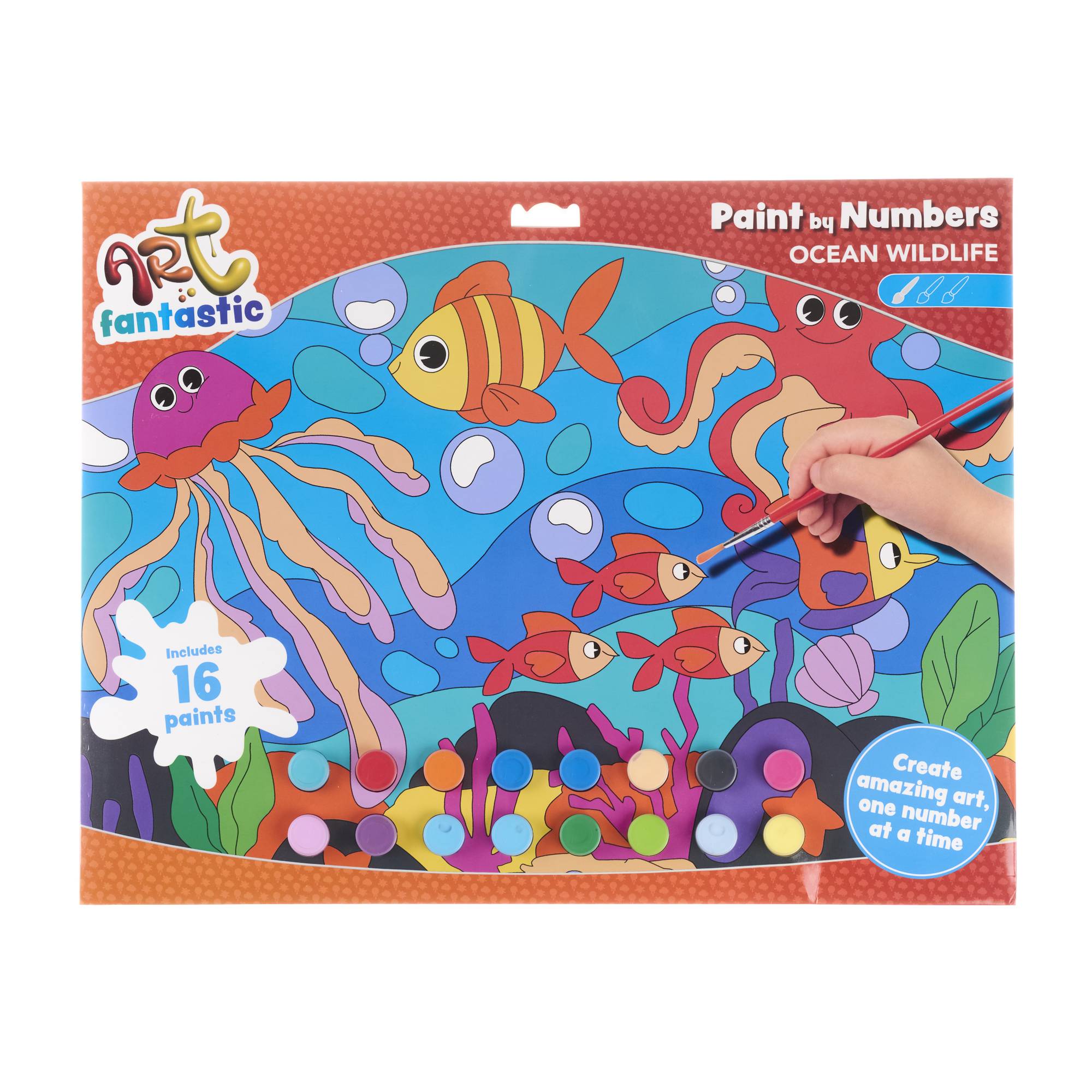 Ocean Wildlife Landscape Paint by Numbers