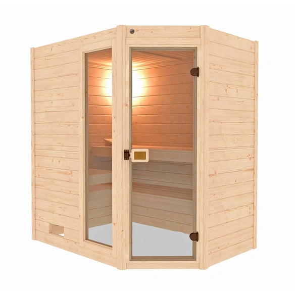 Massivholzsauna »VALIDA«, BxHxT: 189 cm x 203,5 cm x 139 cm