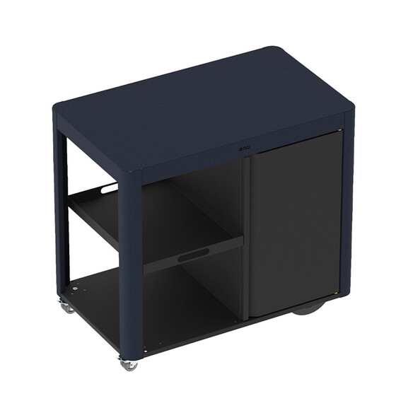 Chariot Achille en acier galvanisé bleu navy   porte   tablettes - ENO