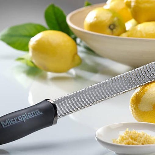 Microplane Premium Stainless Steel Zester Grater Black | Soft Grip Handle