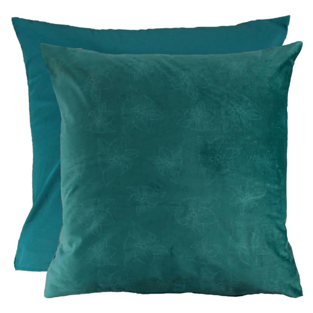 ETE INDIEN VERT CANARD - Taie d'oreiller  coton & autres fibres vert 50x70