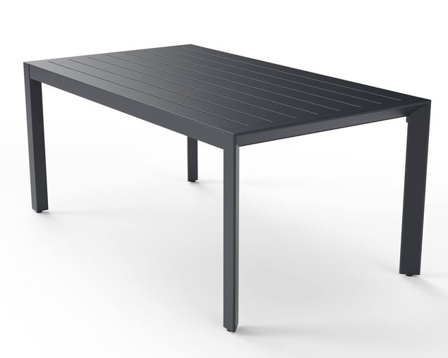 Jette 8 Seater Low Dining Setting Bundle - Gunmetal Grey