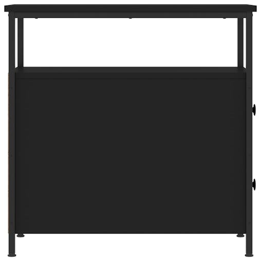 NNEVL Bedside Cabinets 2 pcs Black 30x60x60 cm Engineered Wood