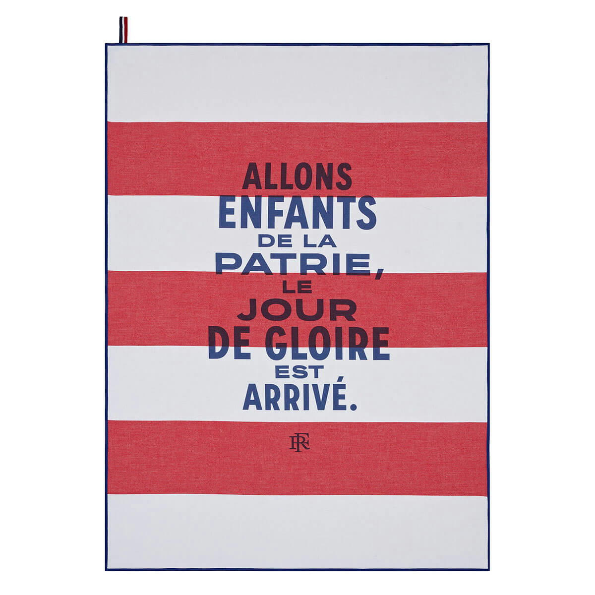 ELYSÉE PATRIE - Torchon en coton tricolore 60 x 80