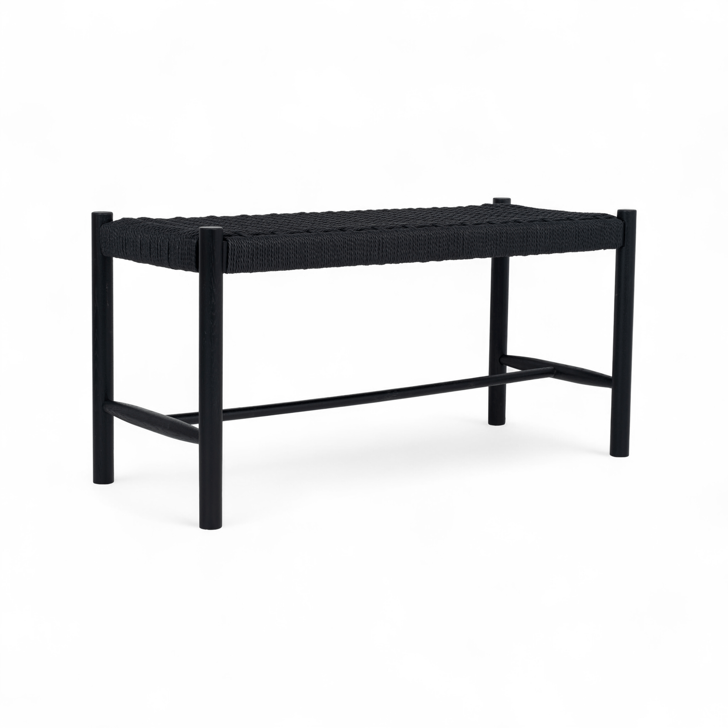 Furnhouse bankje Shine - Zwart - Papiergaren - 36x90x45
