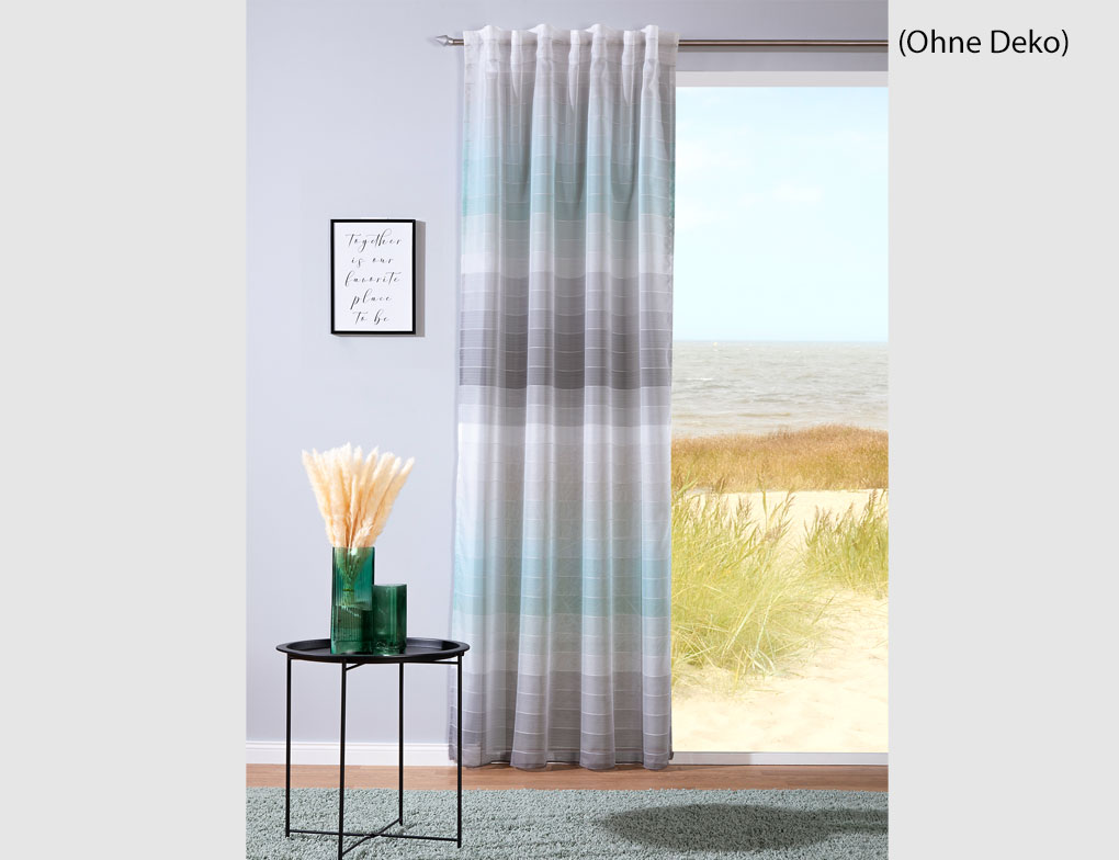 Verdeckte Schlaufe Mint, Grau