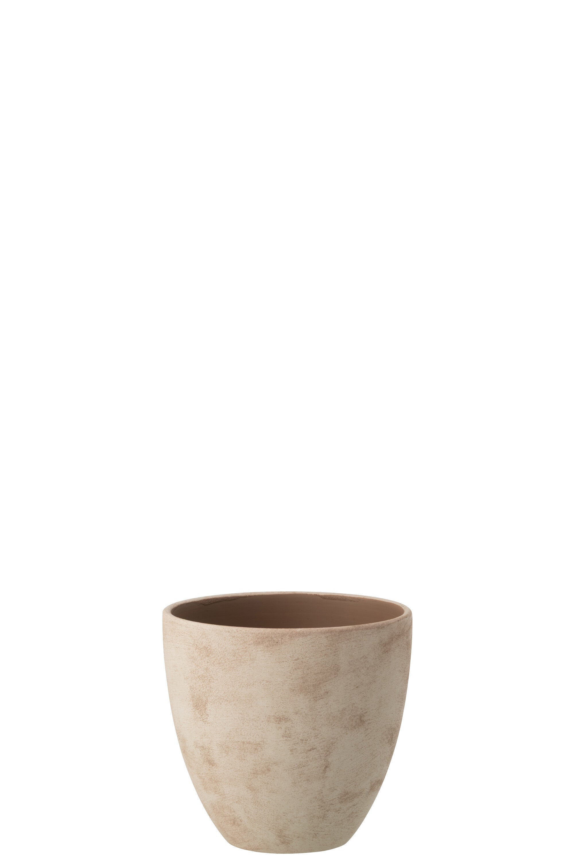 J-Line bloempot Rond - keramiek - beige - medium