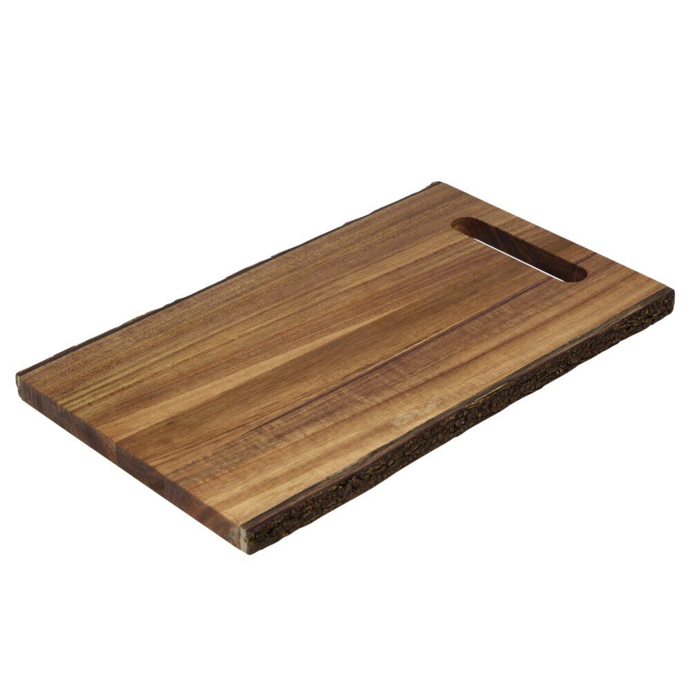 Planche de présentation en bois effet b&ucirc;che L32X20X1,5 cm