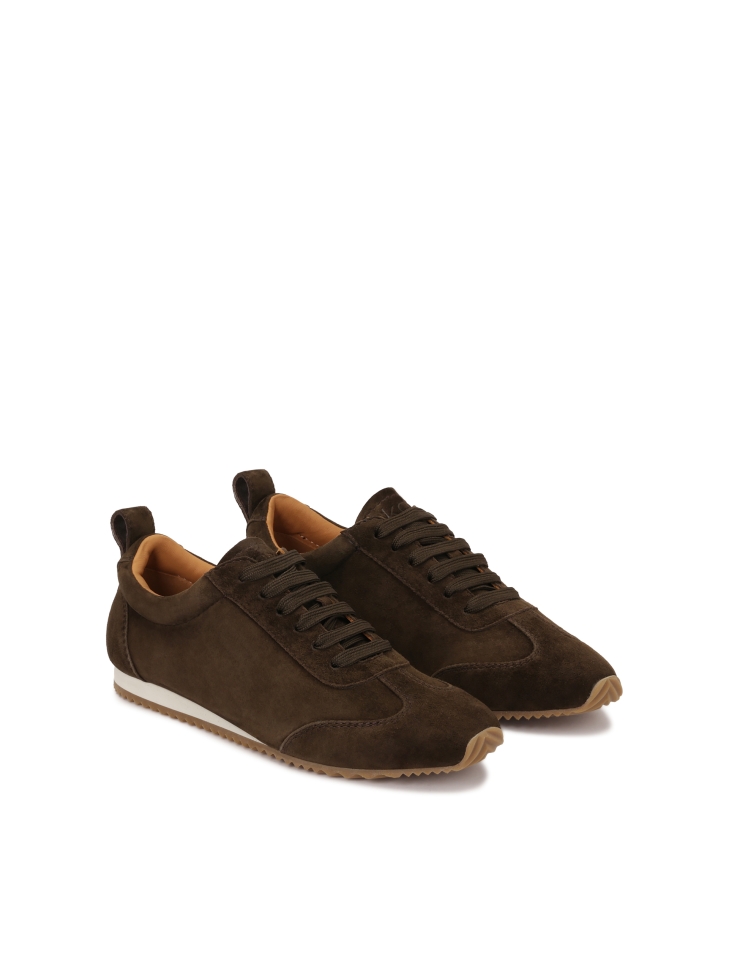 Brown suede sneakers
