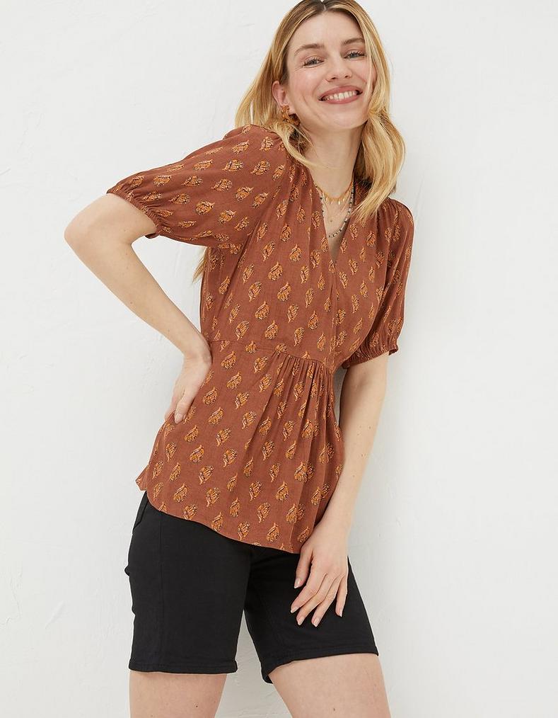 Bella Woodblock Blouse