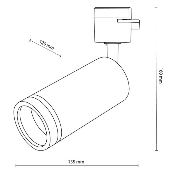 Lampa reflektor spot szynowy 1F TRACER JET RING 6897 TK Lighting
