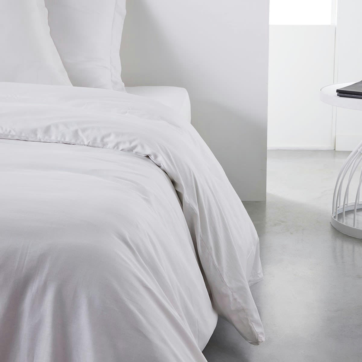 - Housse de couette en Coton Blanc 220x240 cm