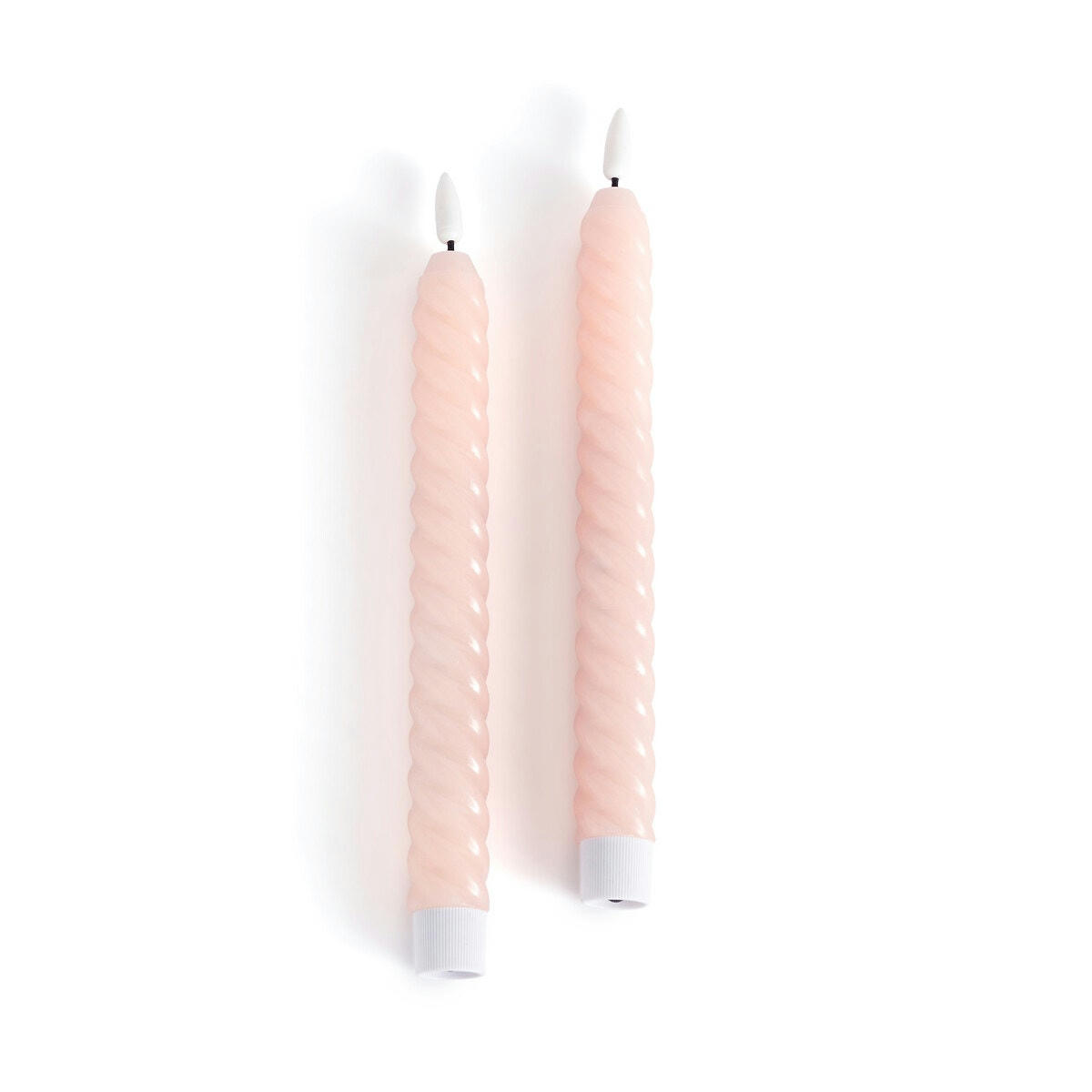 Lot de 2 bougies Led torsadées, Galaty