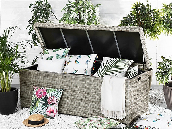 Coffre de rangement MODENA 158 cm 63 cm Gris