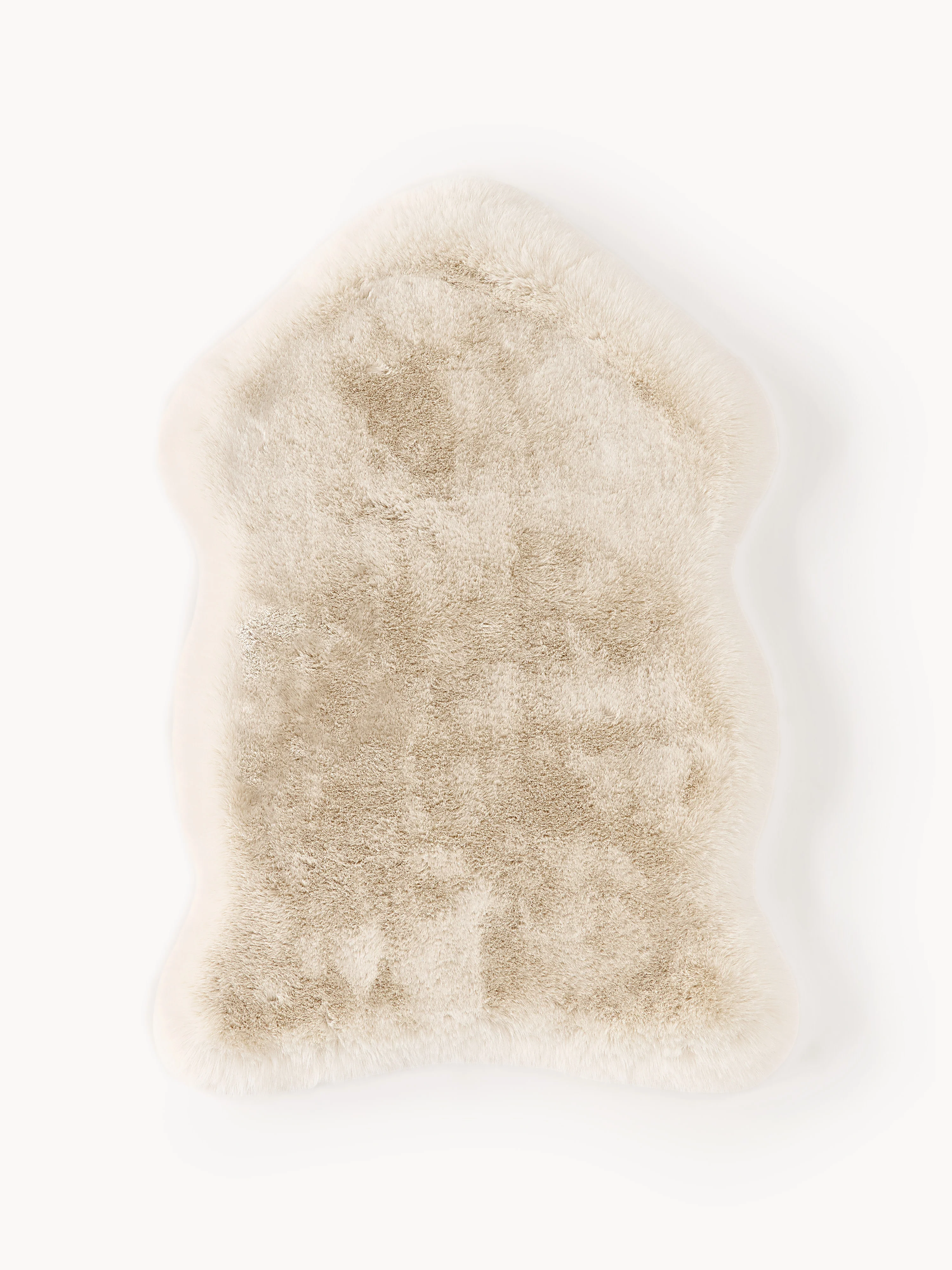 Handgewebter Kunstfell-Teppich Salla
