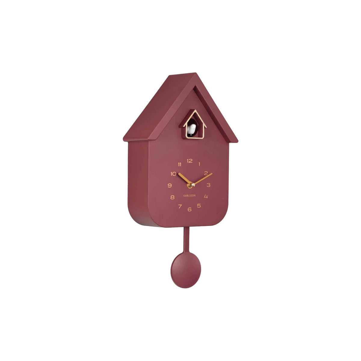 Karlsson wandklok Solo Color Cuckoo - rood - 8.5x21.5x41cm