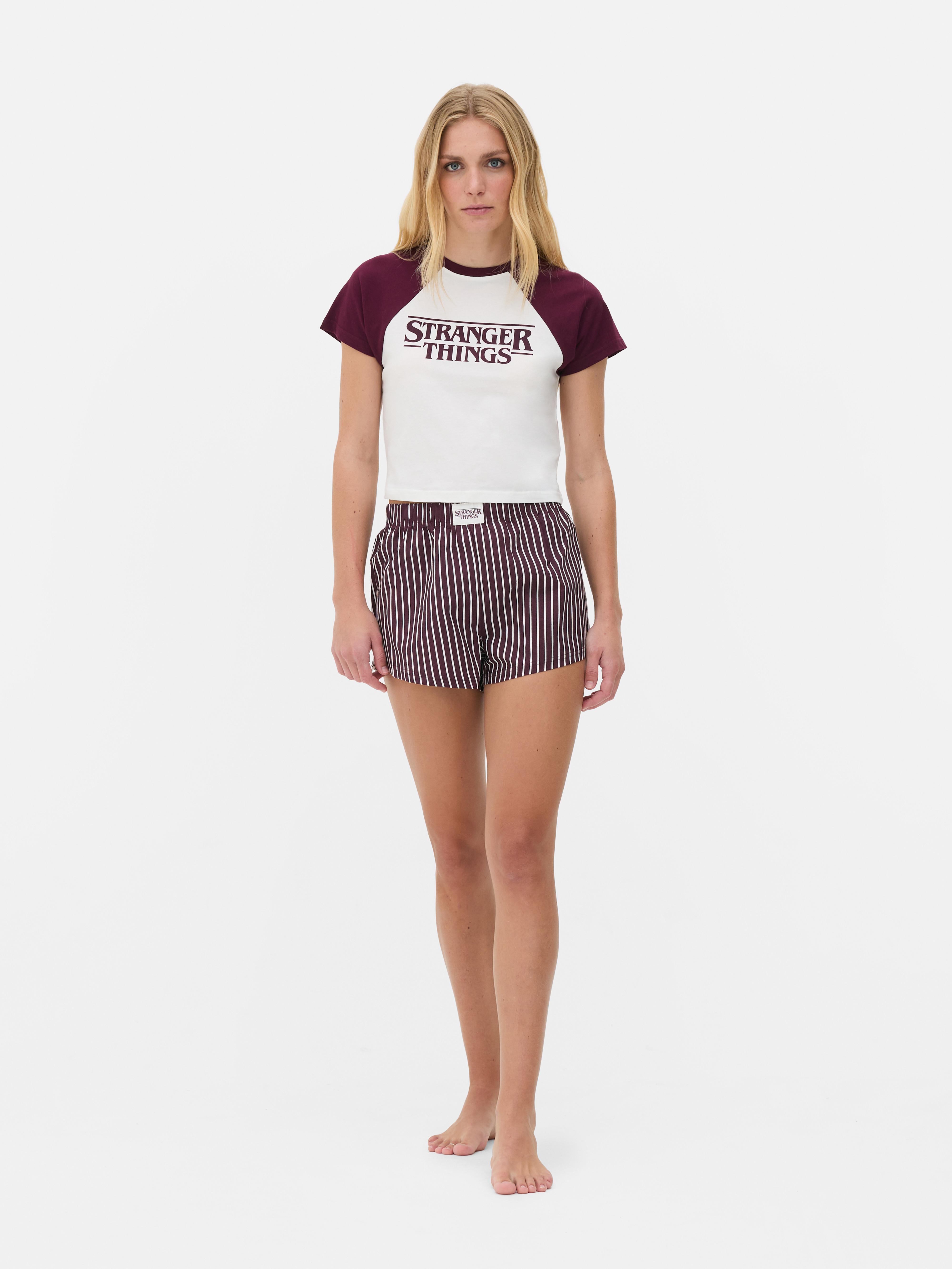 Stranger Things Raglan Shorty Pajama Set