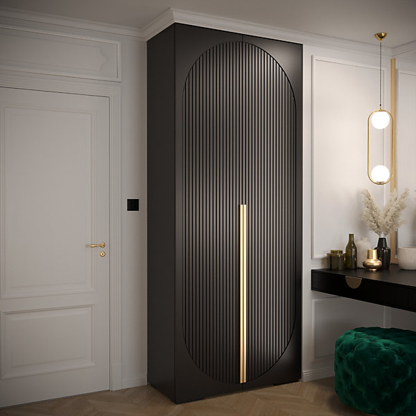 Armoire Manhattan Ryfel 5 a portes battantes H. 236,7 x L. 100 x P. 47, 2 portes