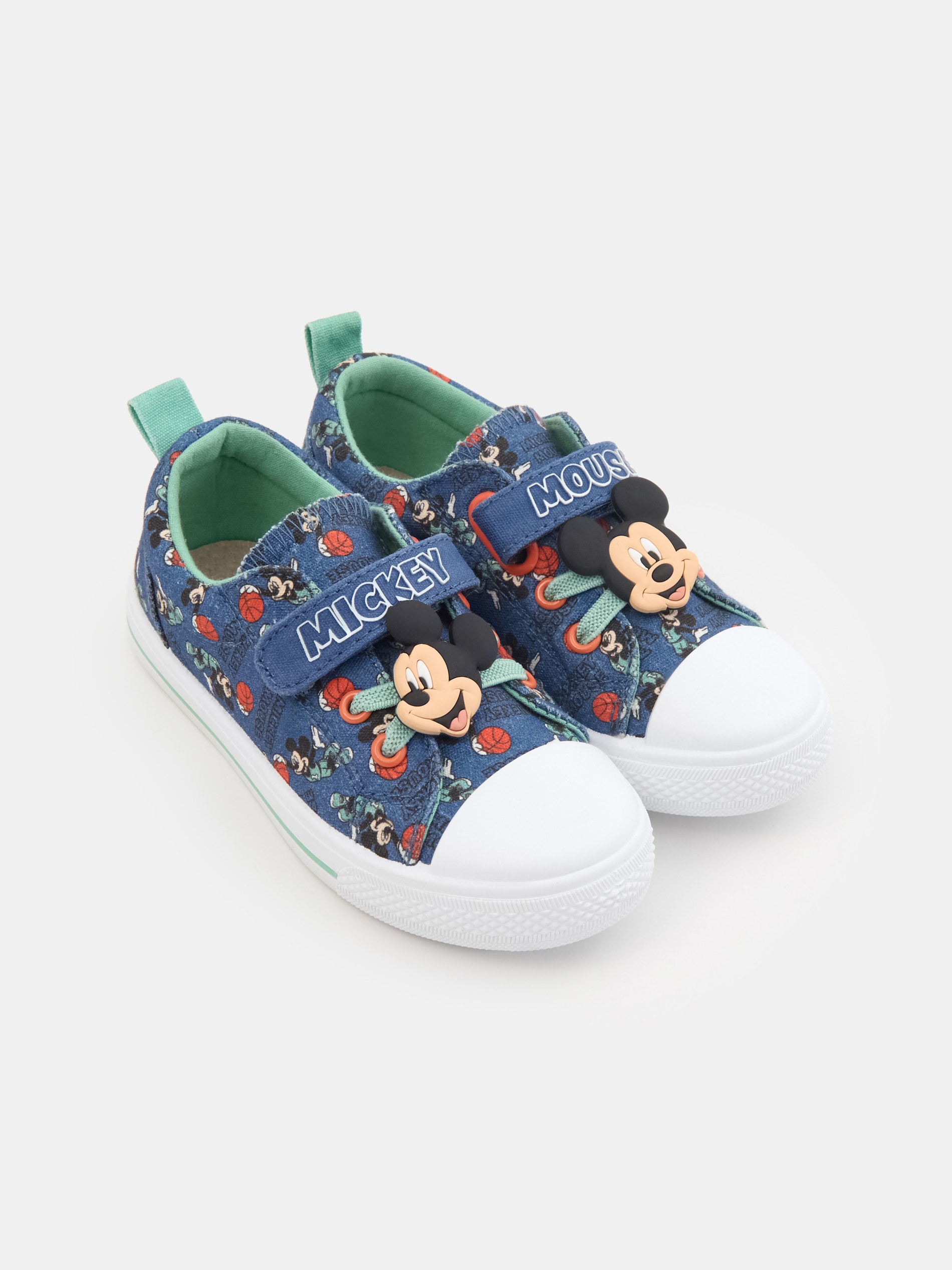 Bawełniane trampki ze skórzaną wkładką Mickey Mouse