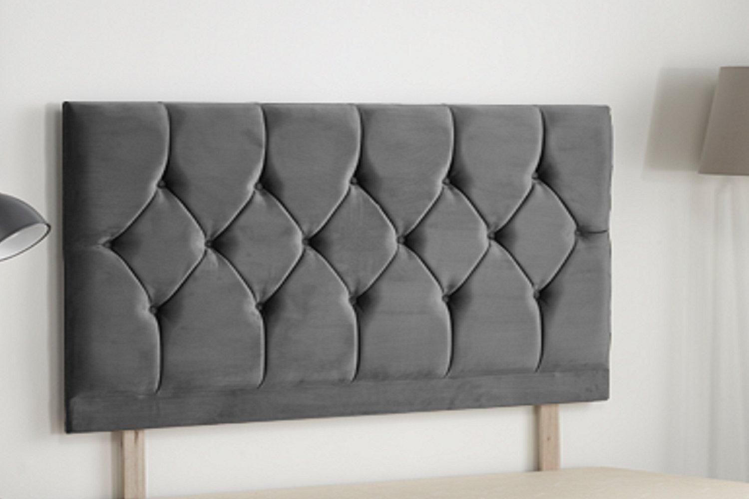 Somnior Ziggy Divan Bed Base with Headboard Plush Velvet