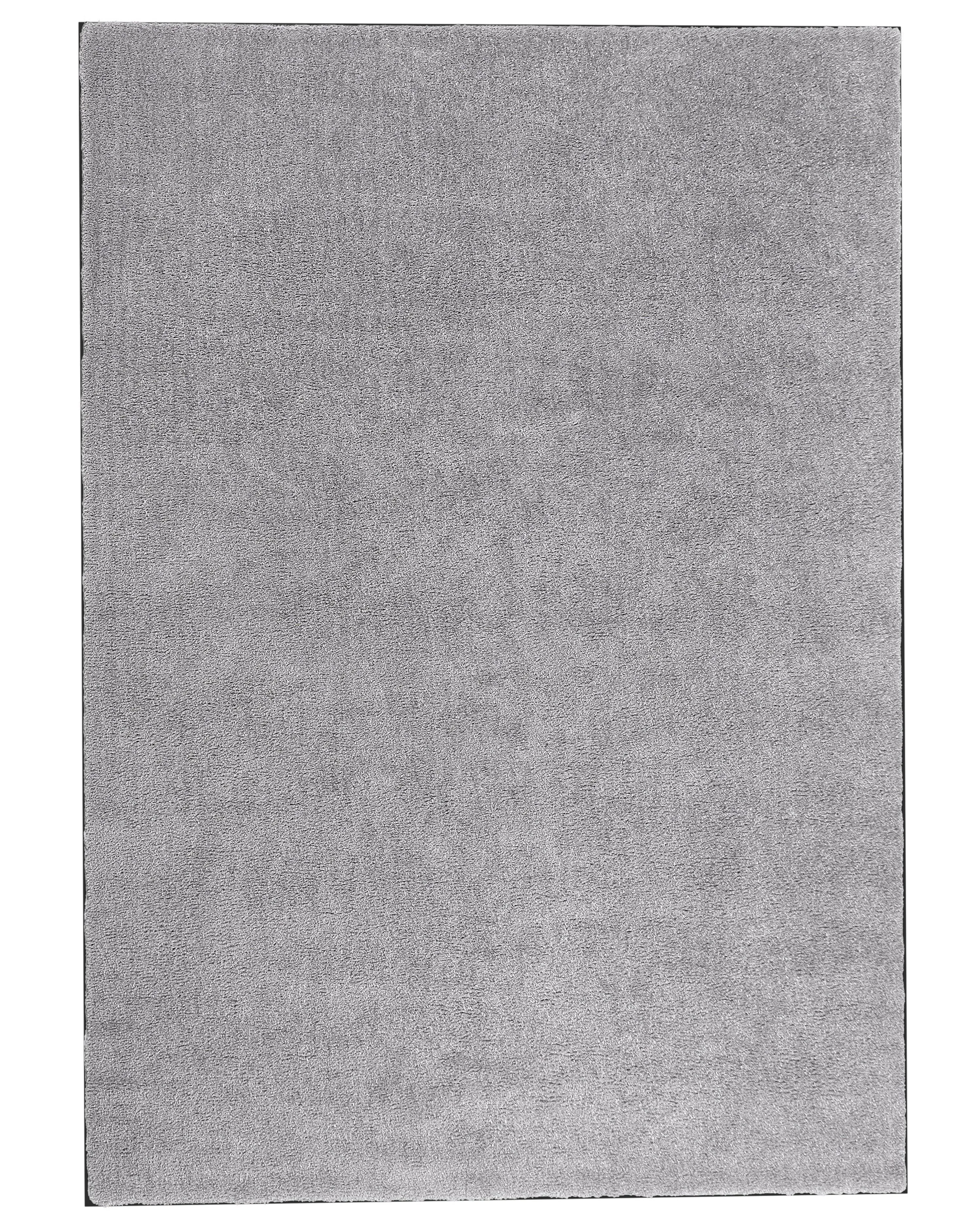 Shaggy Rug DEMRE Light Grey 140 x 200 cm