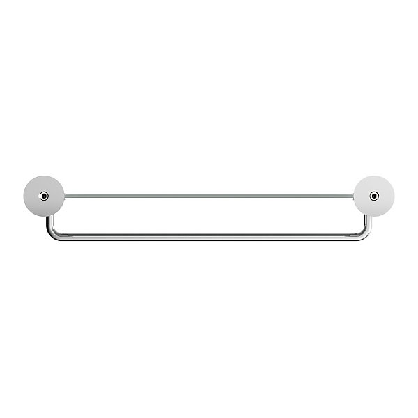 étagère avec porte-serviettes en verre et acier inoxydable chromé H.40 cm Cavally GoodHome