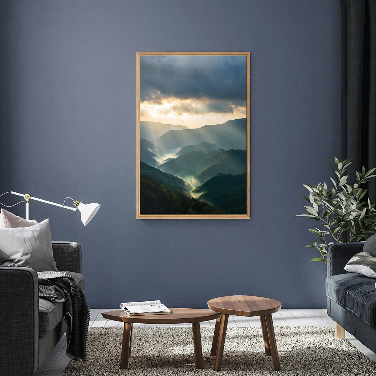 GRANDS ESPACES - Tableau mural encadré vue de la nature 65x97 cm