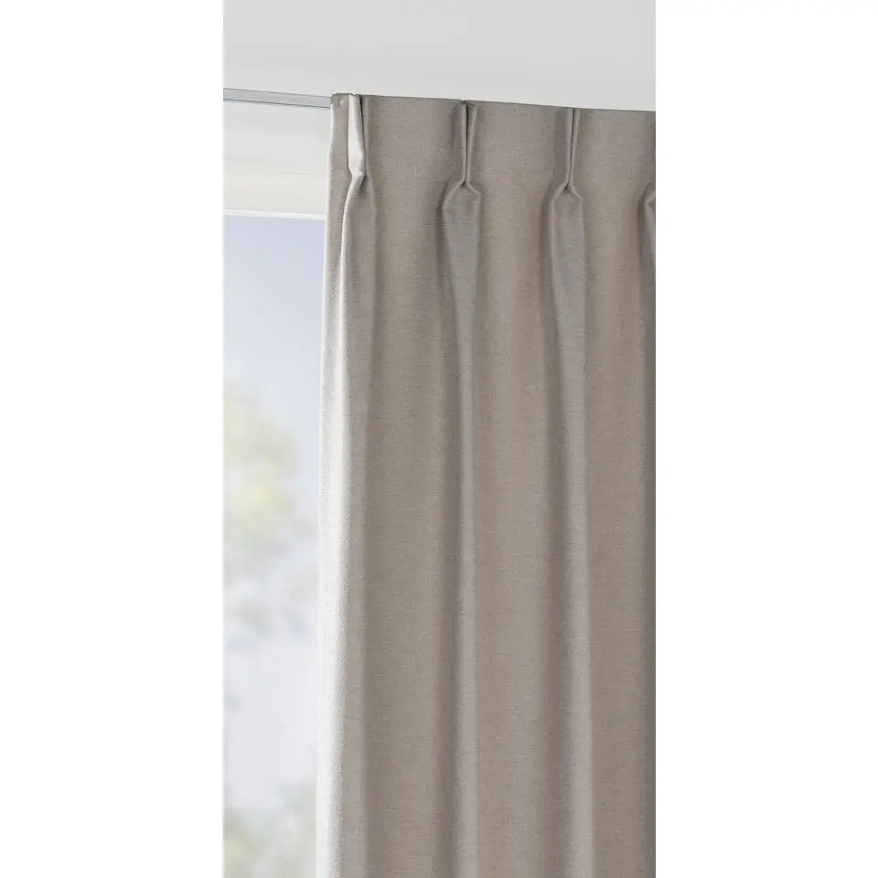 Gordijnstof Lunora lichtdoorlatend kamerhoog - greige