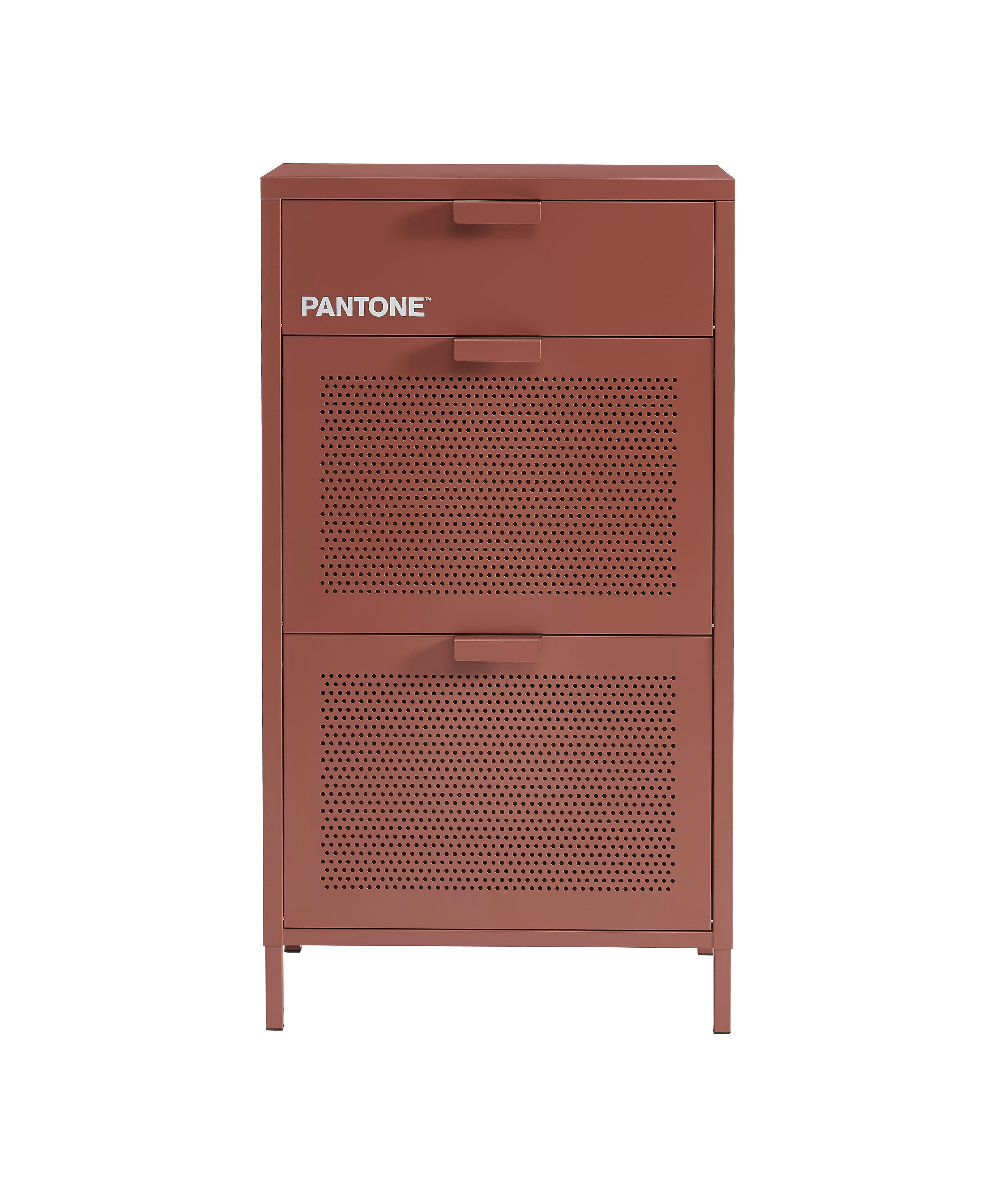 PANTONE - Meuble à chaussures  métal terracotta 55cm