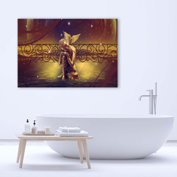 Feeby Obraz na płótnie Budda w stylu vintage zen spa 60x40