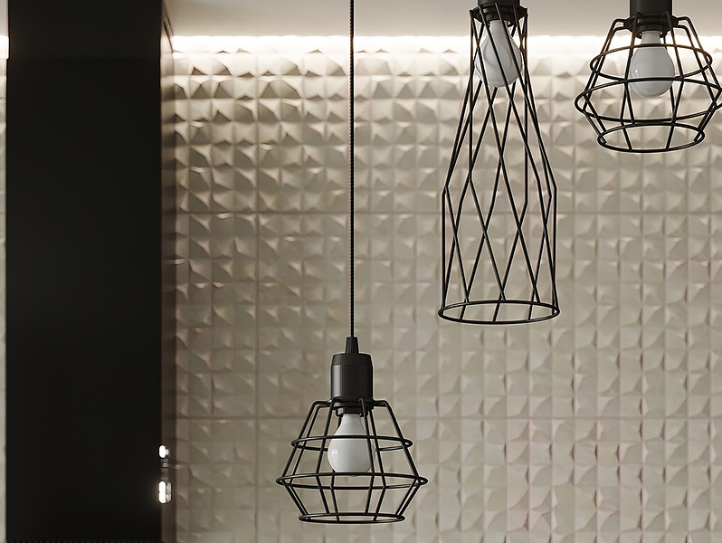 Lampa wisząca Suba 3-punktowa120 cm stalowa czarna
