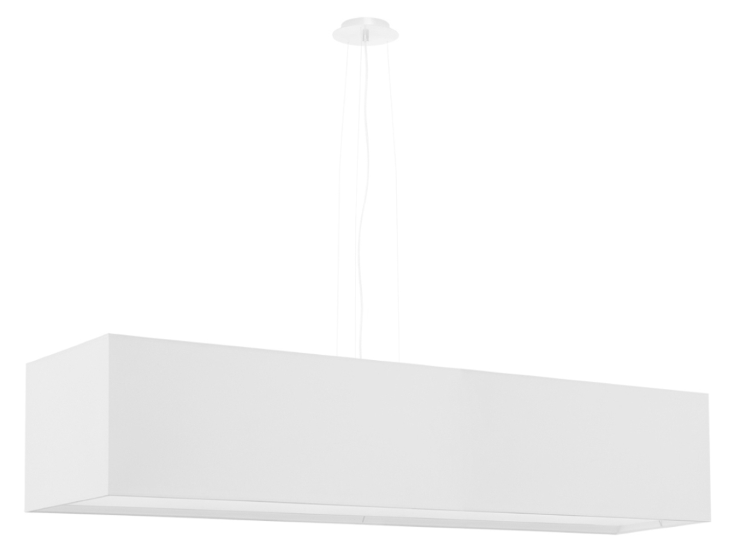 Lampa wisząca Santa 5-punktowa tkaninowa biała