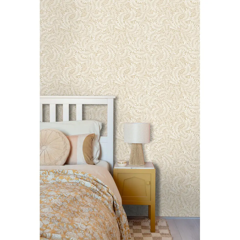 ESTAhome behang bladeren beige - 50 x 900 cm