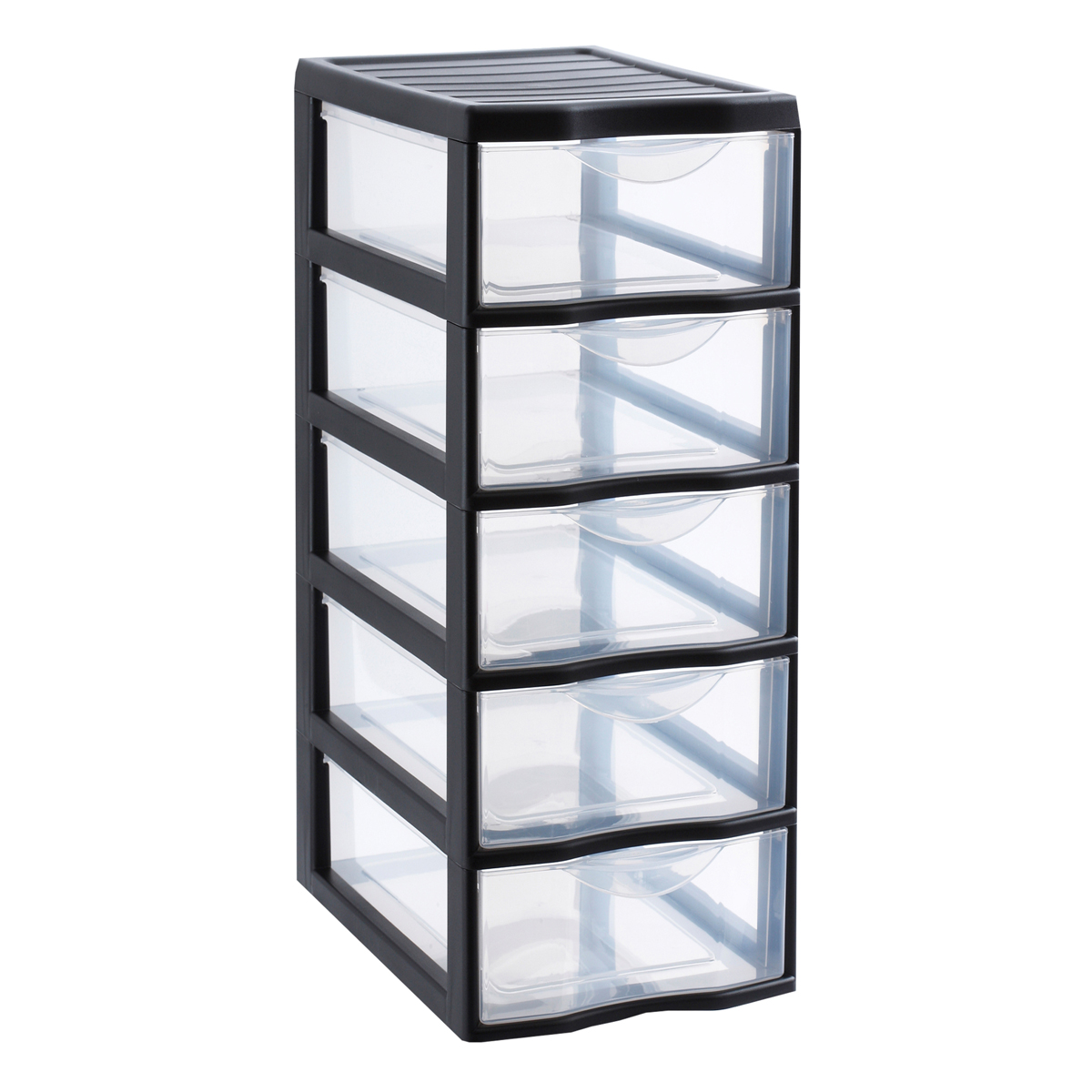 Módulo de arrumação cristal transparente com 5 gavetas