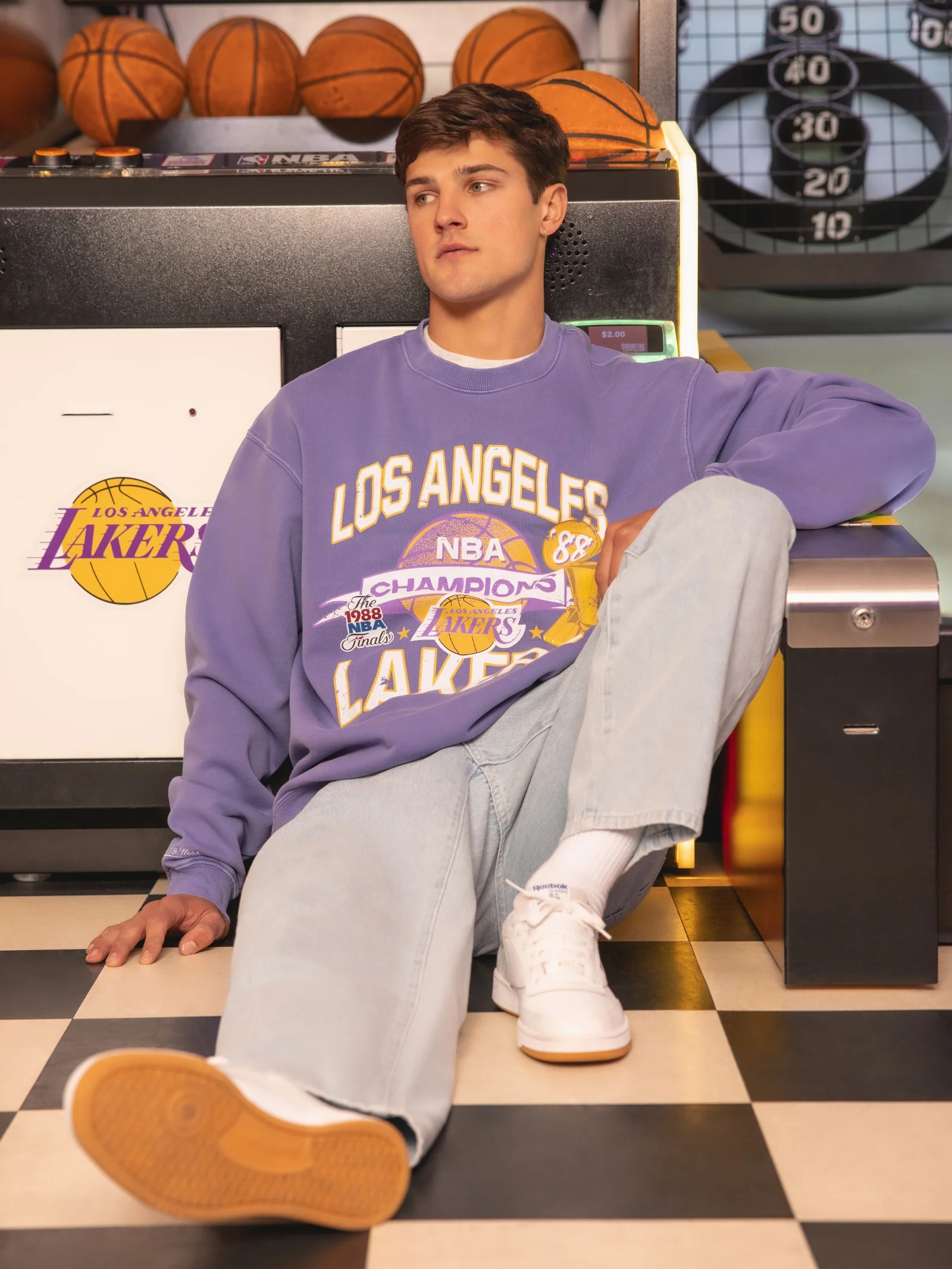 Team History Crew Los Angeles Lakers Sweatshirt