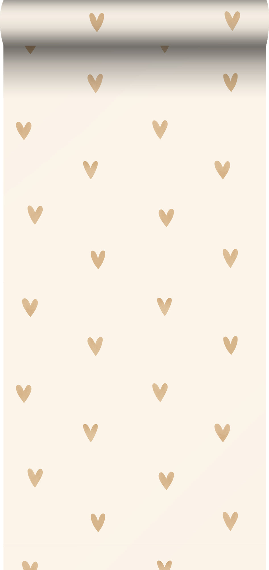 Sanders & Sanders behang hartjes beige en goud - 53 cm x 10.05 m - 935268