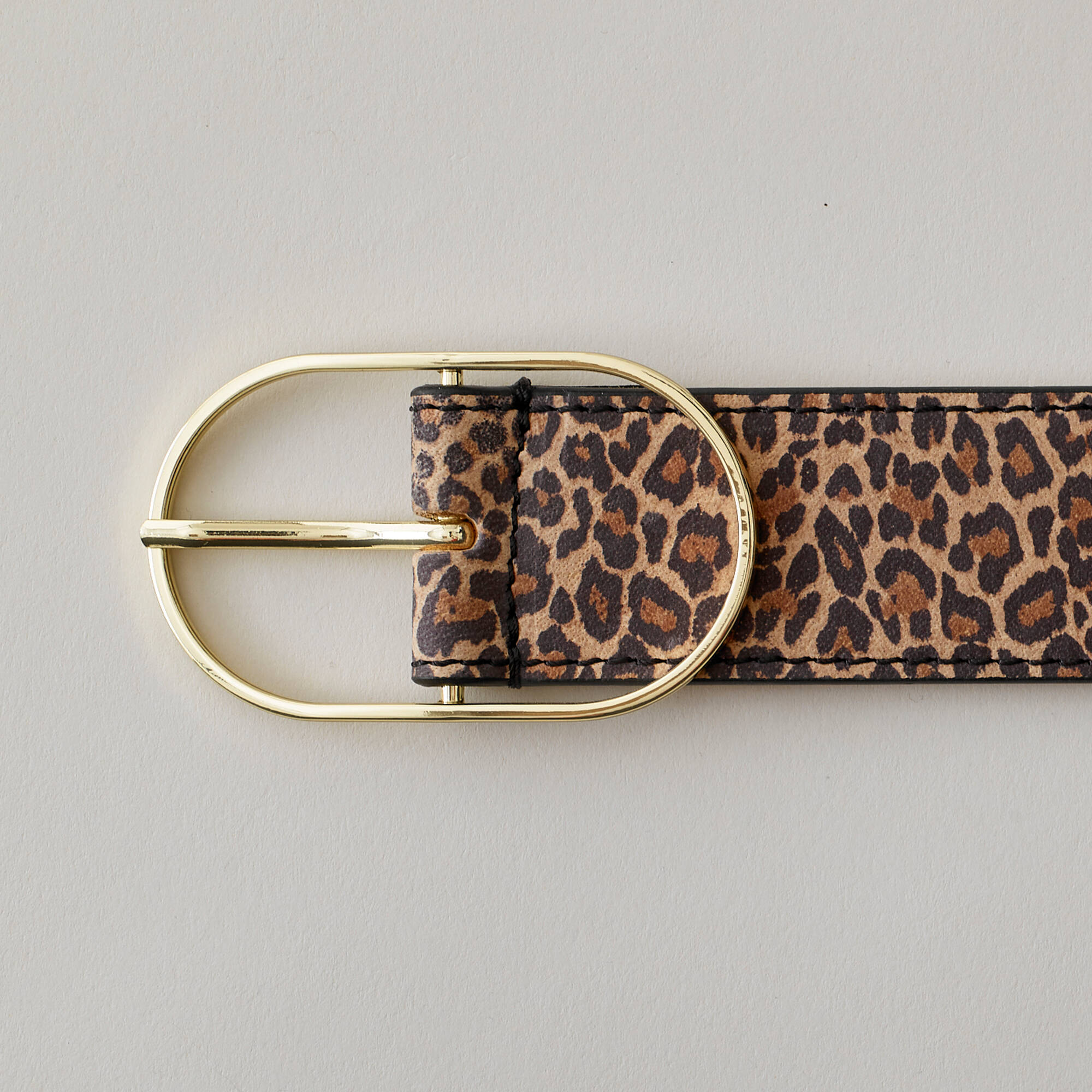 Ceinture motif léopard, cro&ucirc;te de cuir